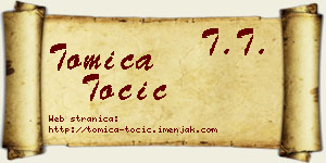Tomica Točić vizit kartica